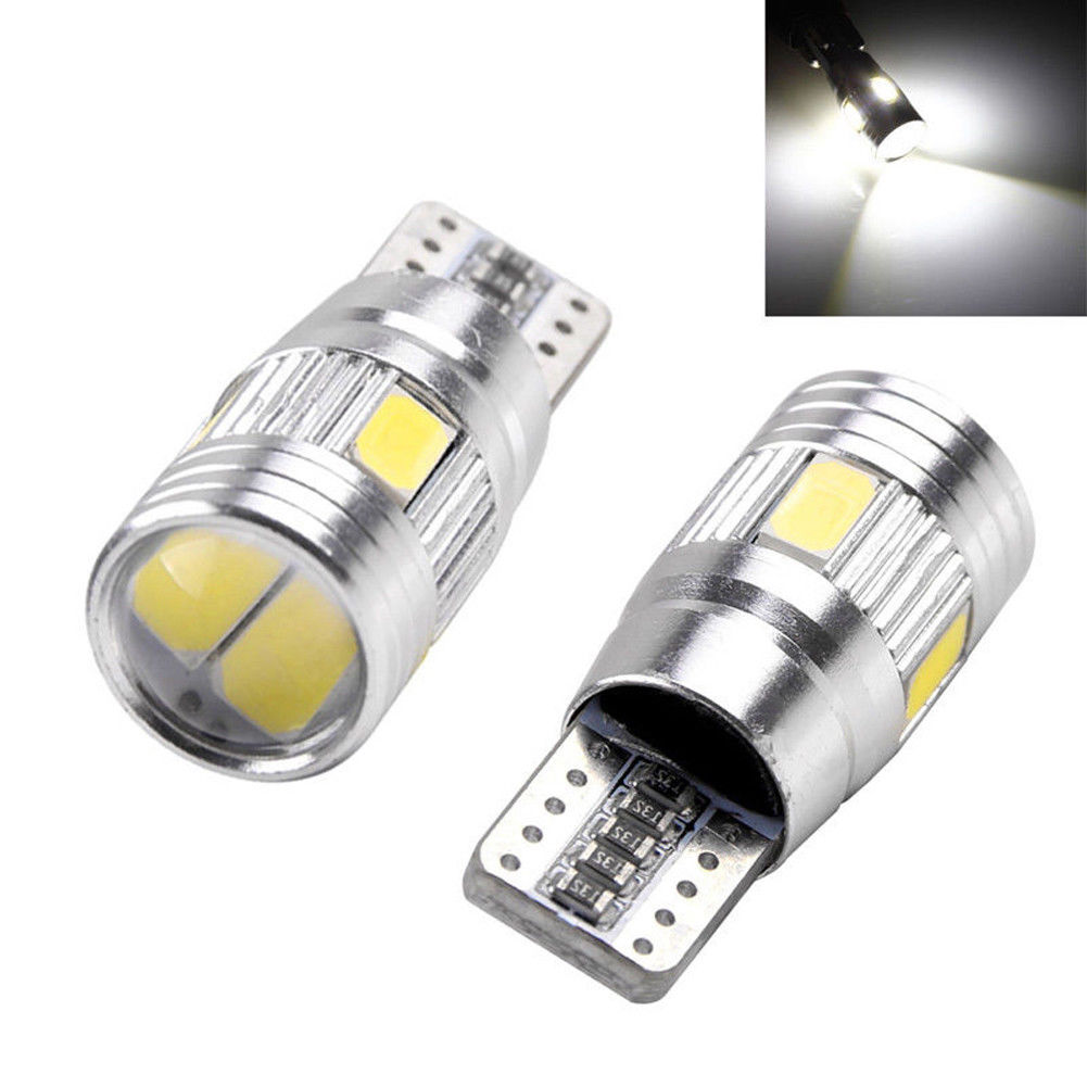 2 x T10 LED Error Free Canbus 6SMD Light Bulbs 94 W5W